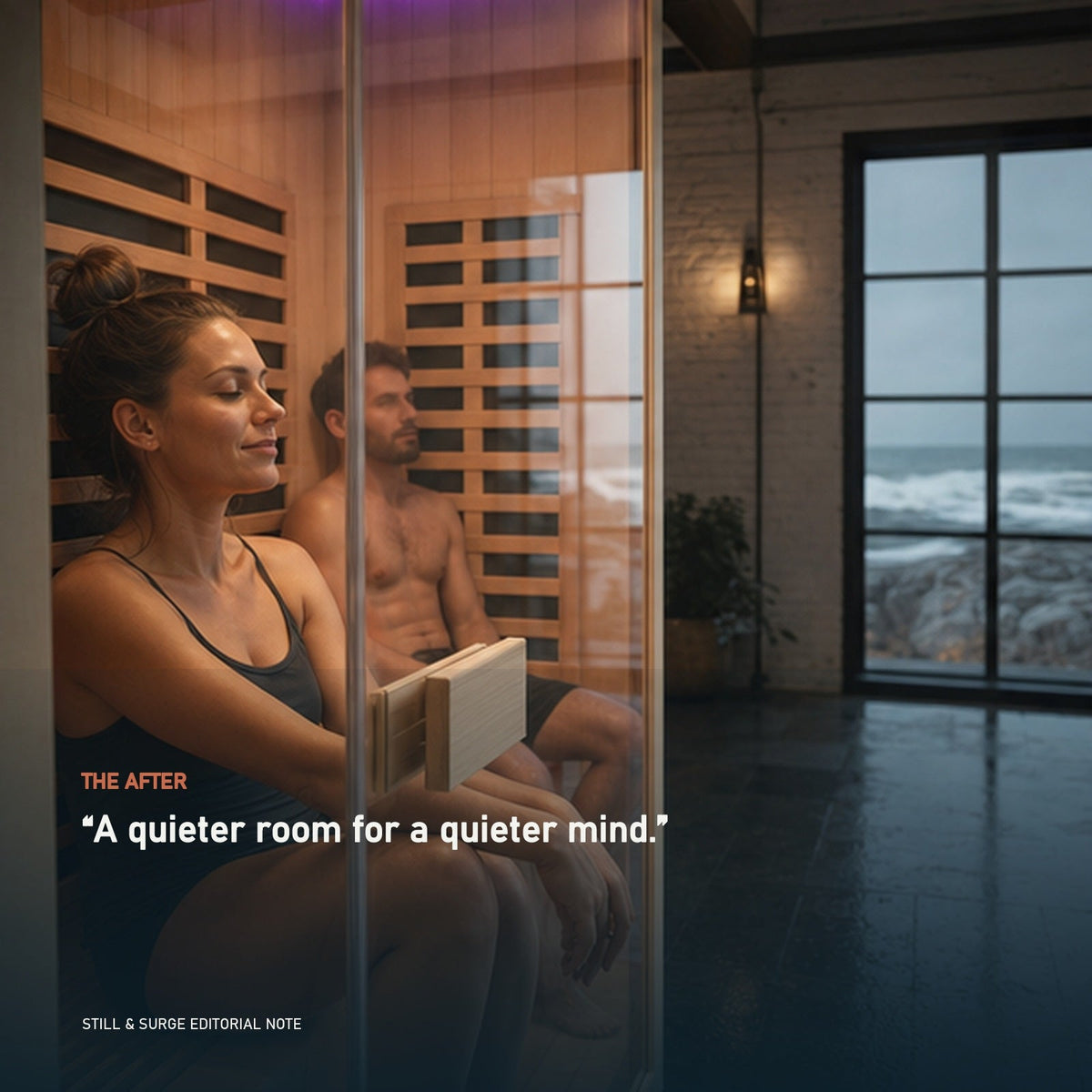 Still Alcove Indoor Infrared Sauna | 1–3 Person — lifestyle outcome