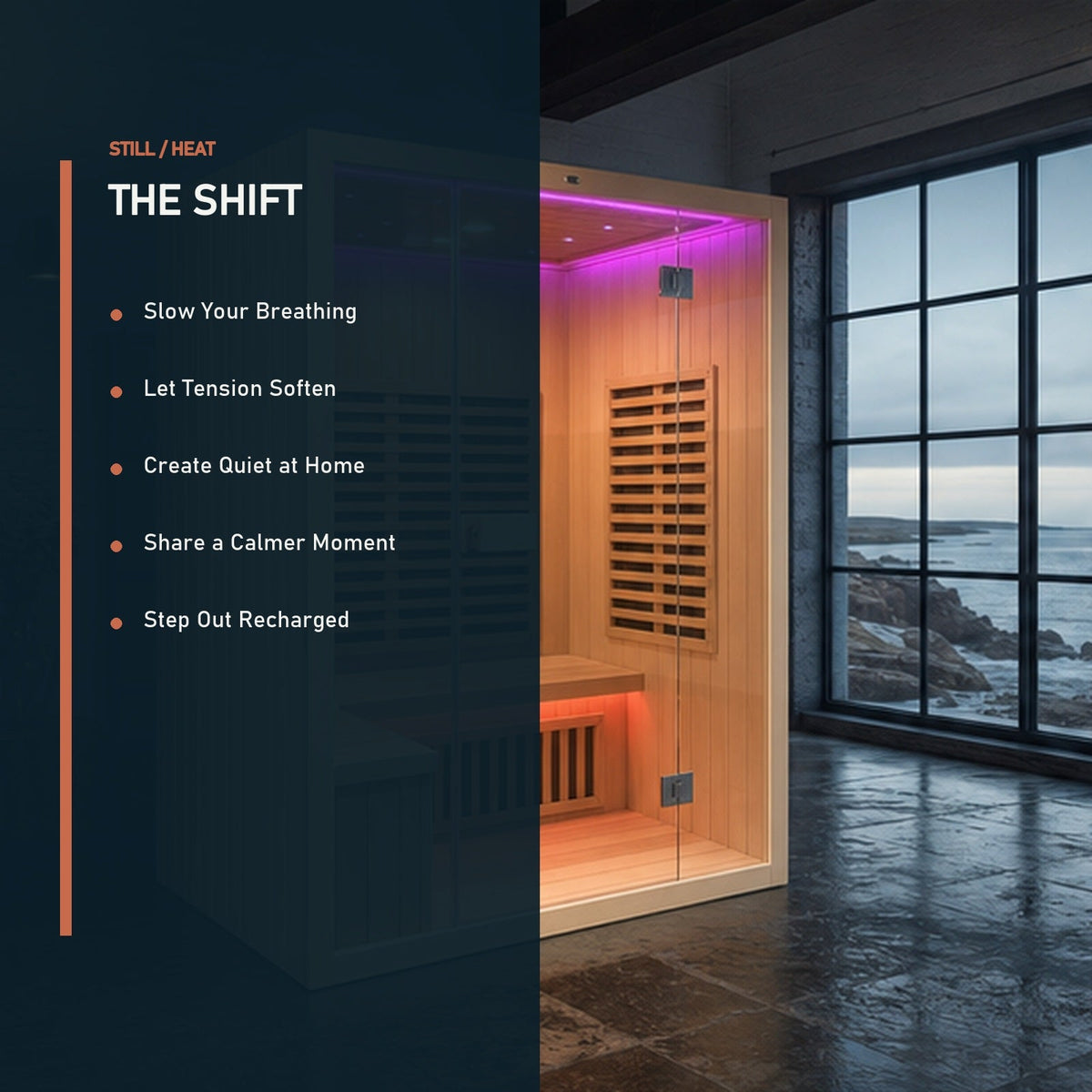 Still Alcove Indoor Infrared Sauna | 1–3 Person — outcome benefits, corrected aspect ratio