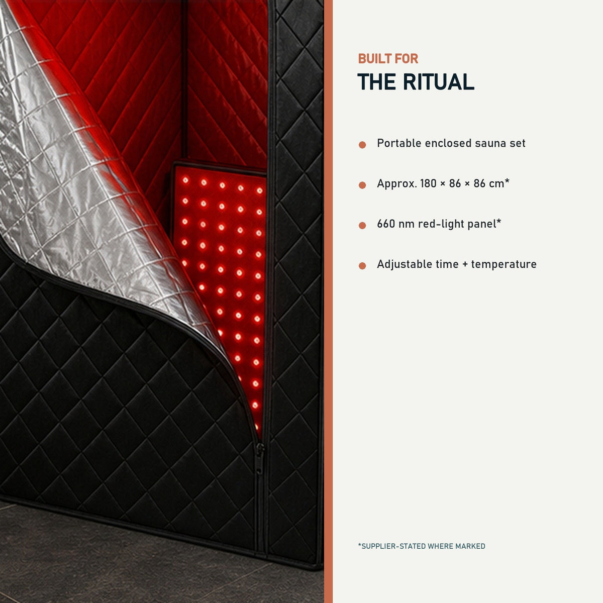 Still Enclave Portable Infrared & Red-Light Sauna feature