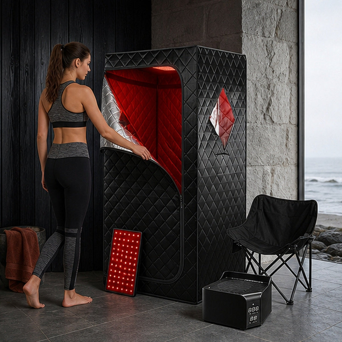 Still Enclave Portable Infrared & Red-Light Sauna — British coastal lifestyle