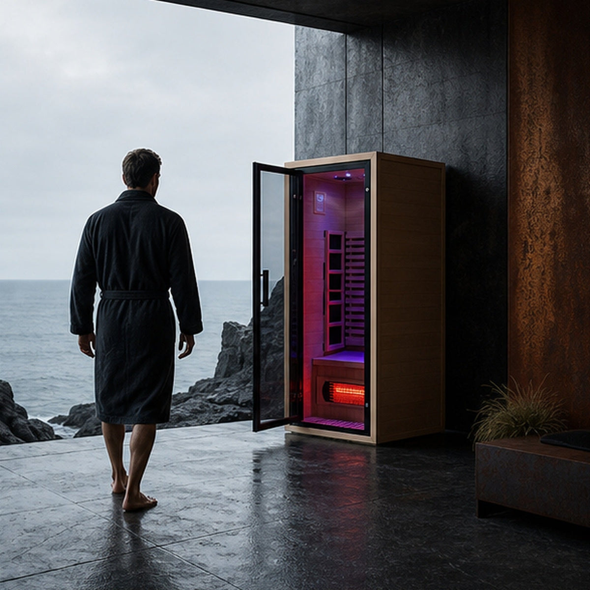 Still Halo Full-Spectrum Infrared Sauna | 1 Person — British coastal lifestyle
