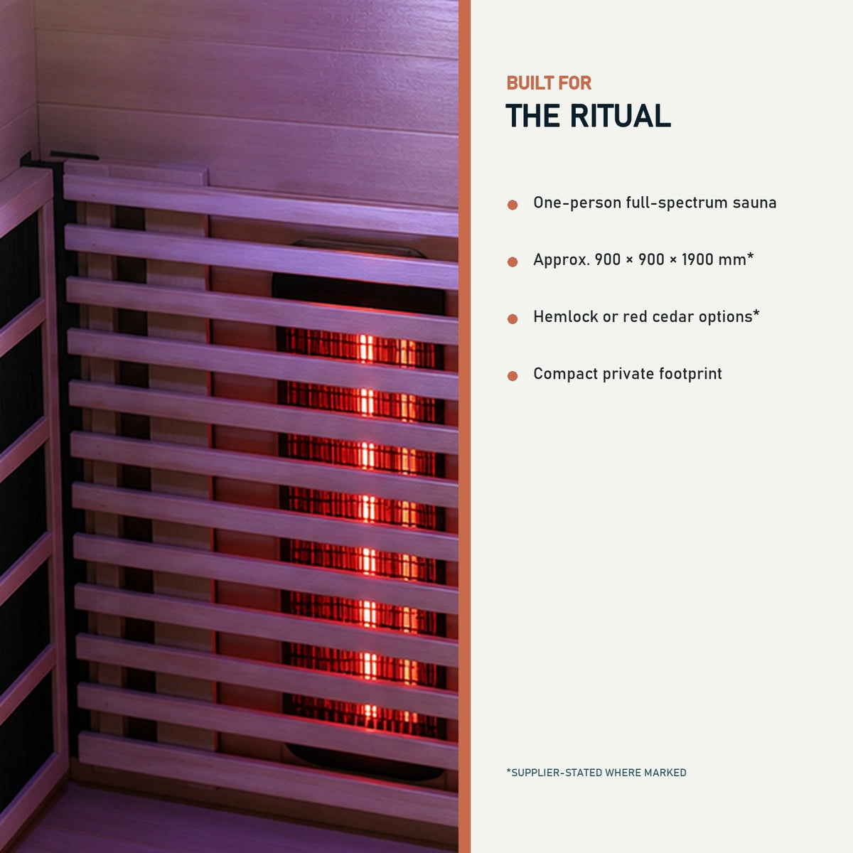 Still Halo Full-Spectrum Infrared Sauna | 1 Person — product features, corrected aspect ratio
