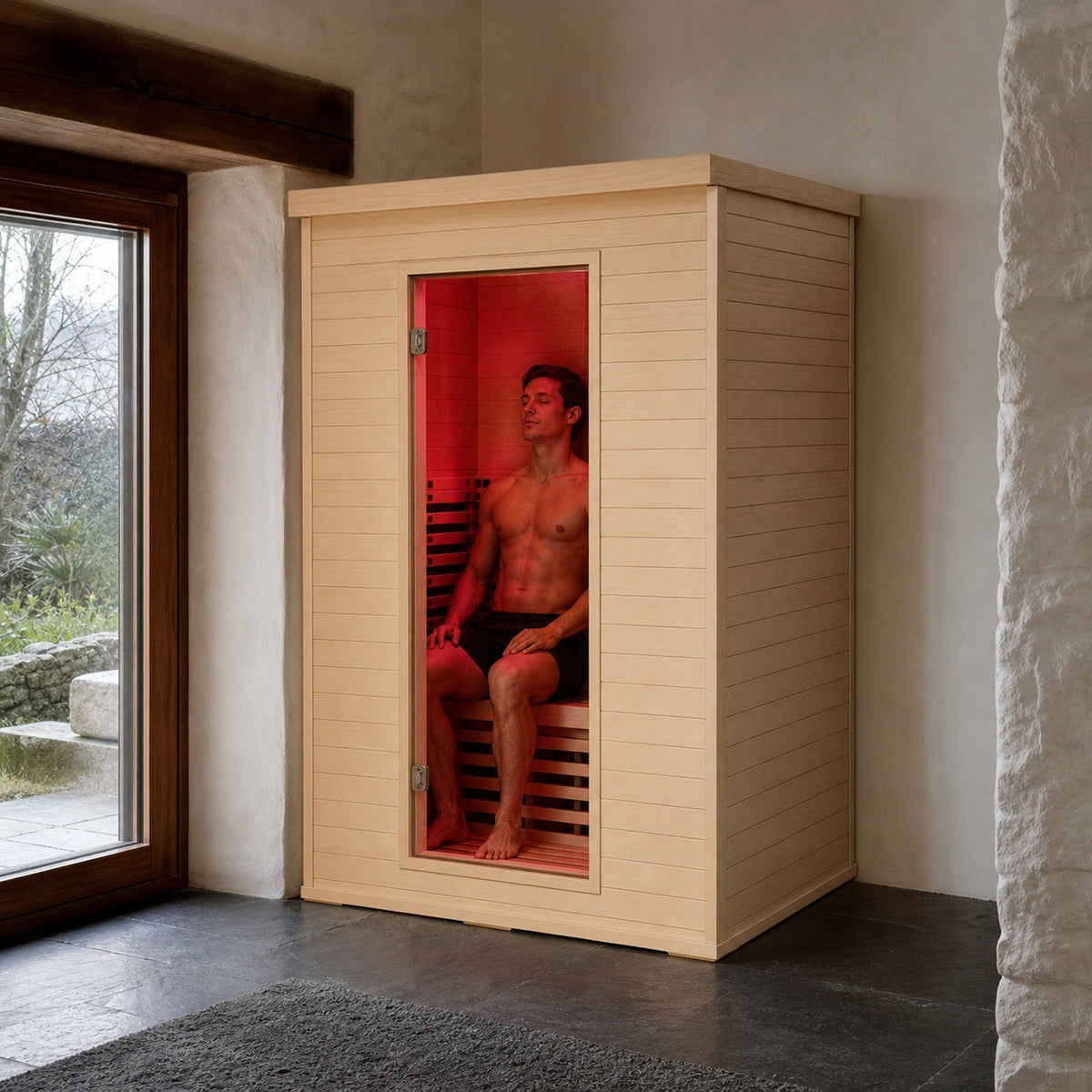 Still Hearth Far Infrared Sauna | 1–7 Person — realistic closed-door lifestyle