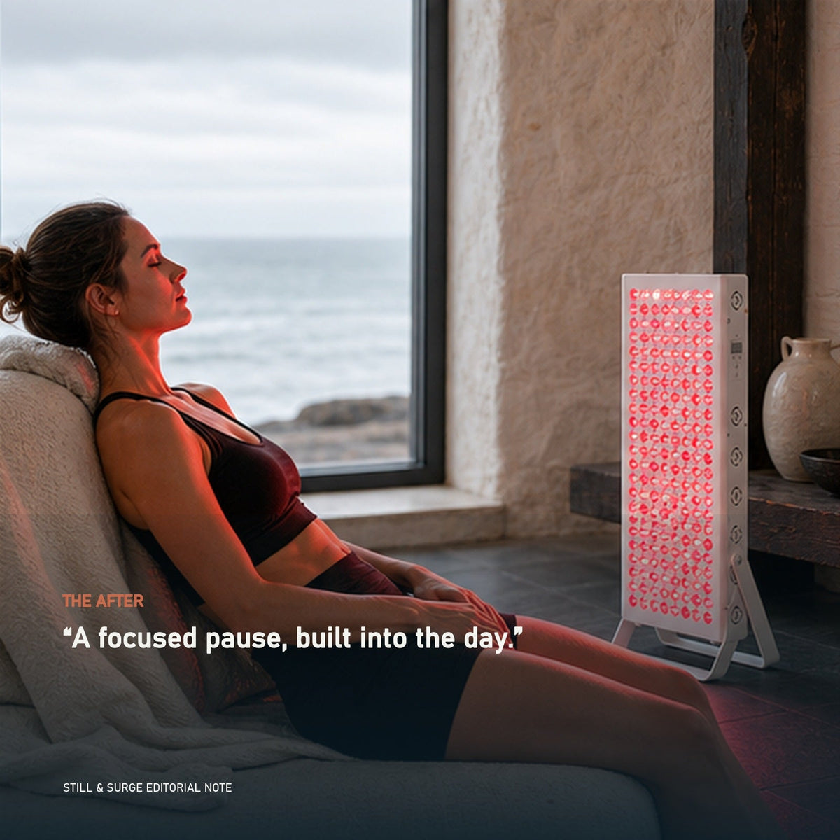 Still Spectrum Red & Near-Infrared Light Panel System — lifestyle outcome